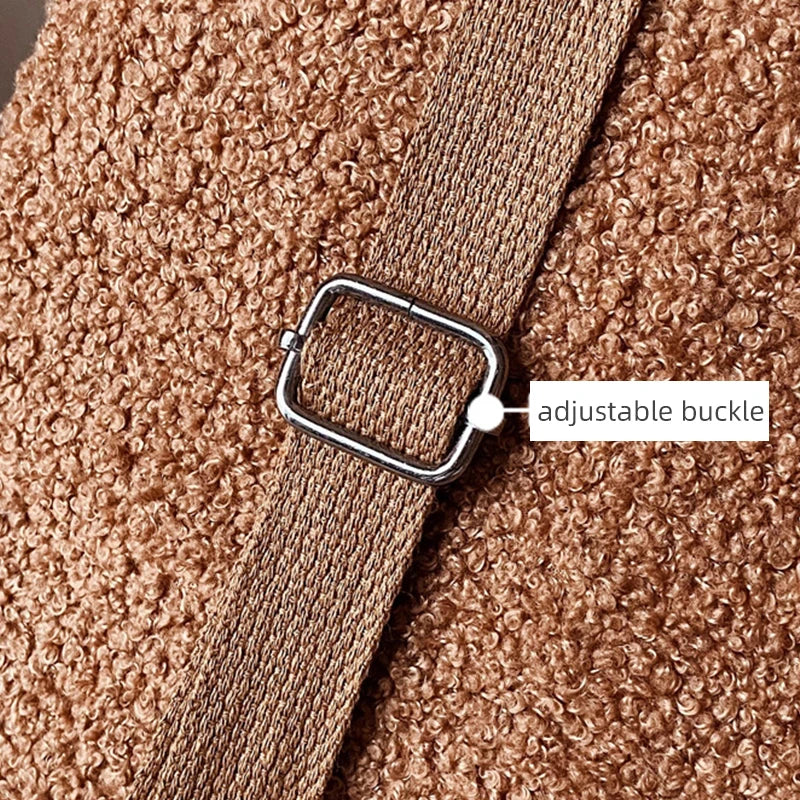 Cute Bear Ear Plush Backpack for Kids Adult Lamb Fleece Shoulder Bag High-capacity Korean Parent-Child Bags Boys Girls Backpacks