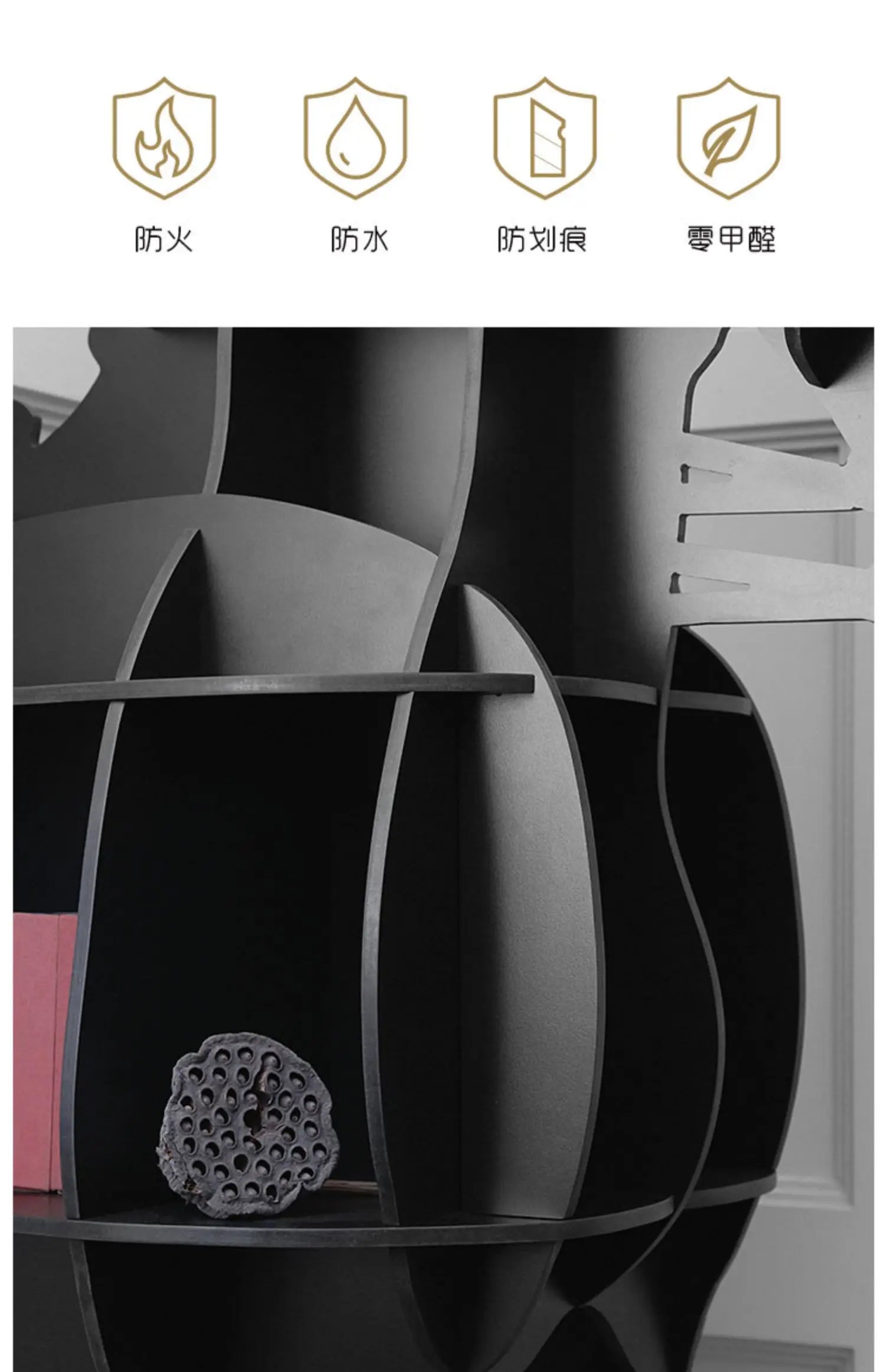 Organizer Living Room Cabinets Open Shelves Light Accent Modern Display Cabinet Storage Wall Luxury Vitrina Home Furniture