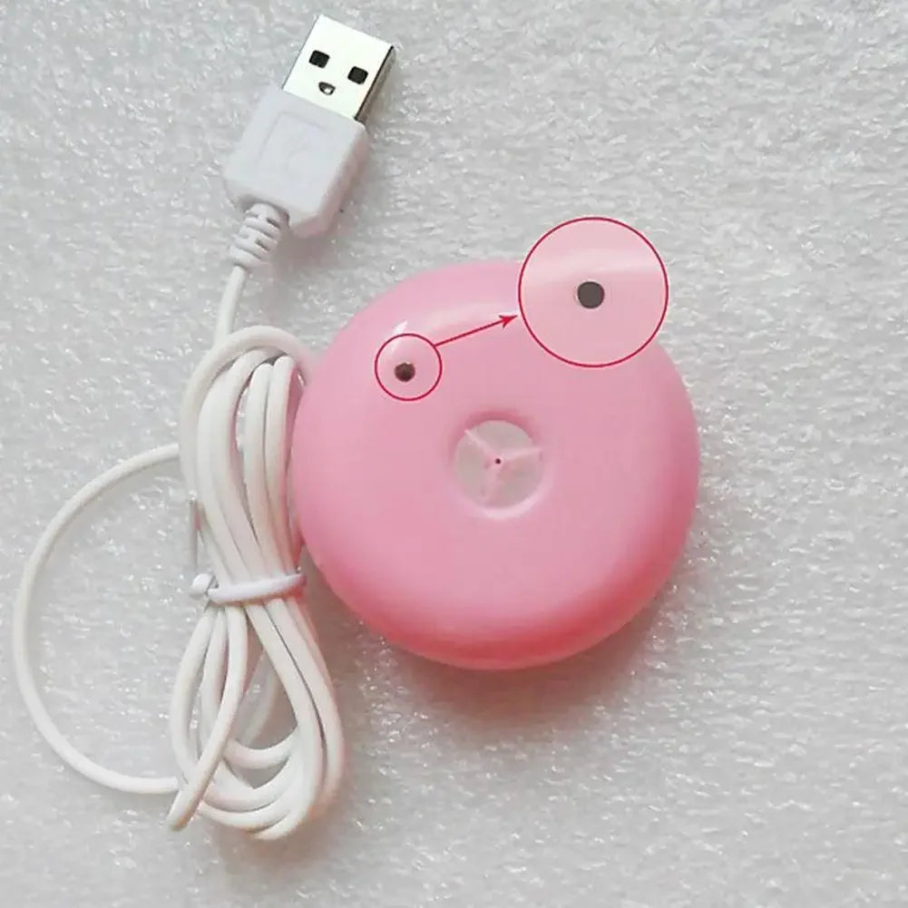 Mini Donut Negative Ion Humidifier USB Round Household Air Purifier for Home Office Desktop Donut Steam Diffuser Mini Sprayer