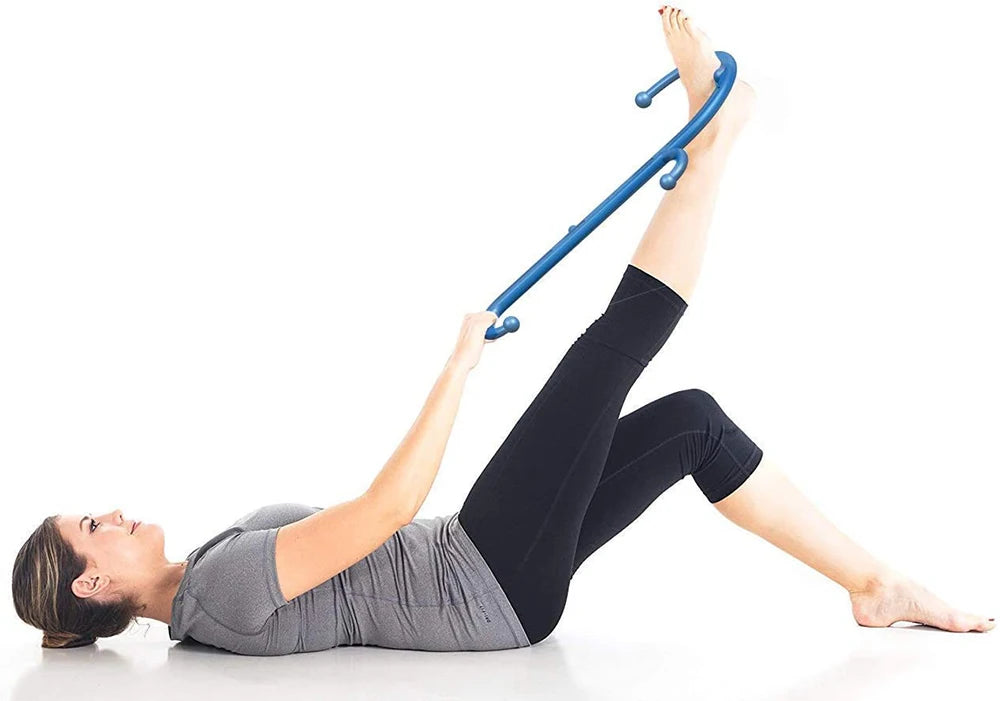 Back, Neck and Foot Massager for Trigger Point and Self Massage Hook Cane Therapy, Back Scratcher