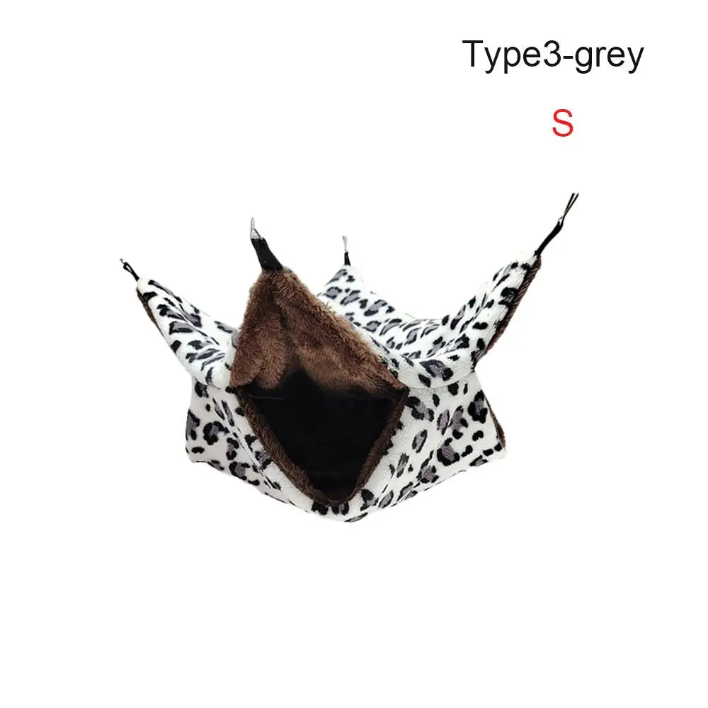 Hammock For Rats Double Thick Plush Warm Bed For Hamster House Nest Sleeping Bag Hanging Tree Beds Pet Rat Squirrel Hamster Nest