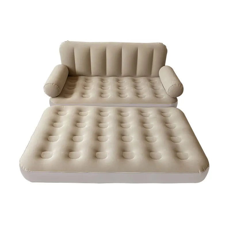 Inflatable Folding Sofa Double Multifunctional Outdoor Camping Inflatable Mattress Travel Backrest Sofa Bed