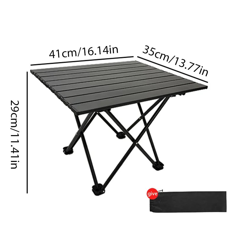 Outdoor Portable Folding Ultralight Carbon Steel Table Picnic Camping Barbecue Desk for Garden Party Family Trips