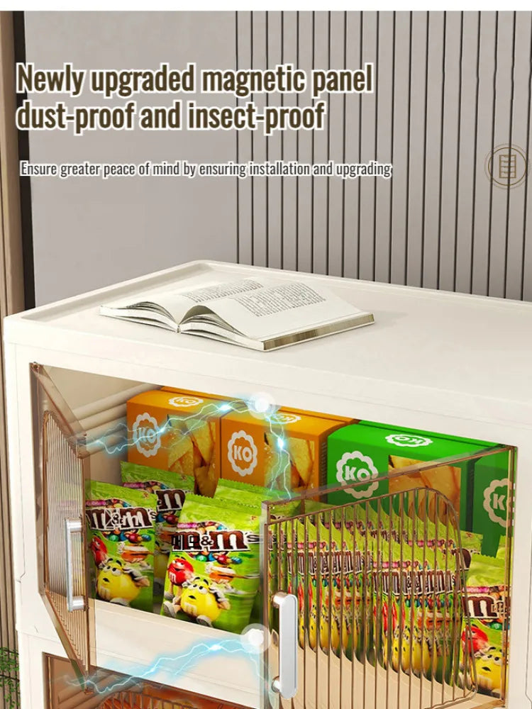 Multifunctional Foldable Storage Cabinet Children's Closet Large Capacity Space Closet Organizer Living Room Sundries Cabinet