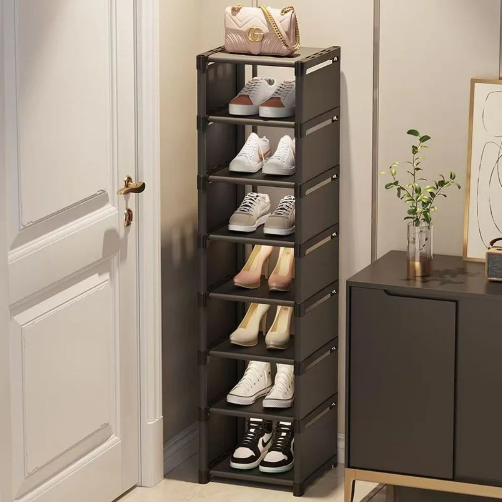 Multilayer Storage Cabinet for Doorway Shoe Shelf for Home Dustproof Shoe Organizer for Entryway Rental Apartment Easy Assembly