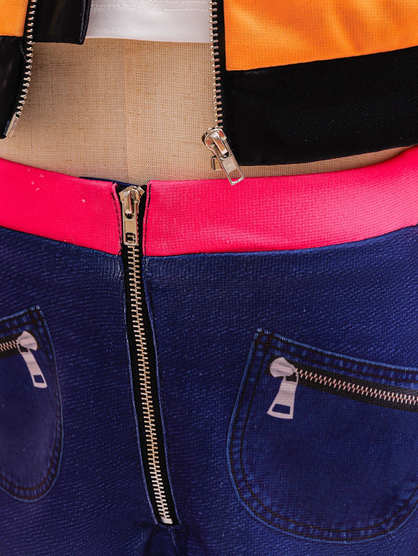 Girl Devil Hunter Pop Singer Embroidered Coat Top Shorts Tassel Necklace 4-piece Halloween Stage Set 4-12-year-old Girl Clothes