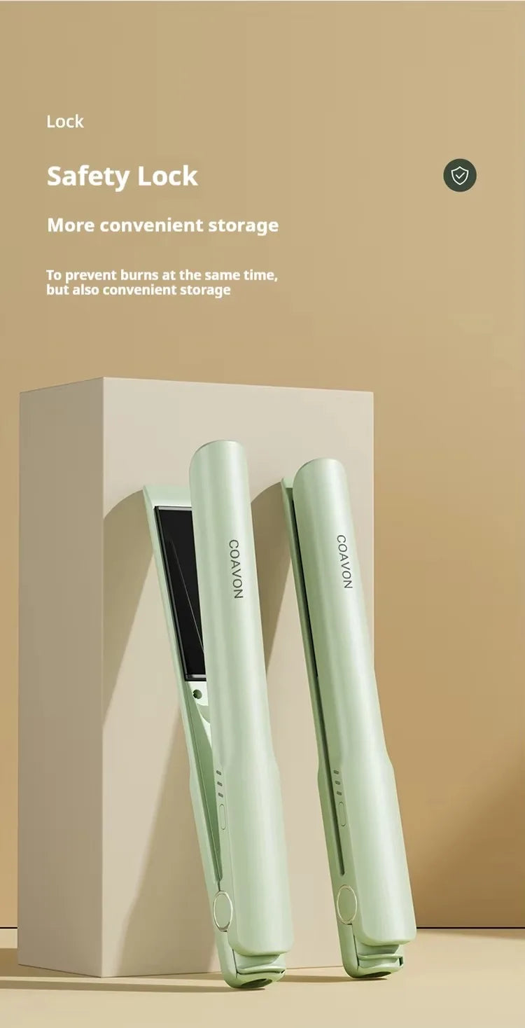 J1 Electric Hair Iron Quick Heating Curling Iron For Wavy Hairstyle Iron Hair Styling Curler Straightener For Home School Travel