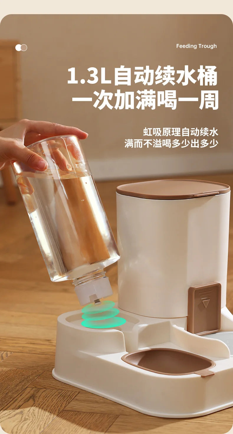 All-in-one Food and Water Feeding Machine Feeding Dispenser Exquisite Cat Dog Bowl Drinking Fountain Pet Feeder Water Supply