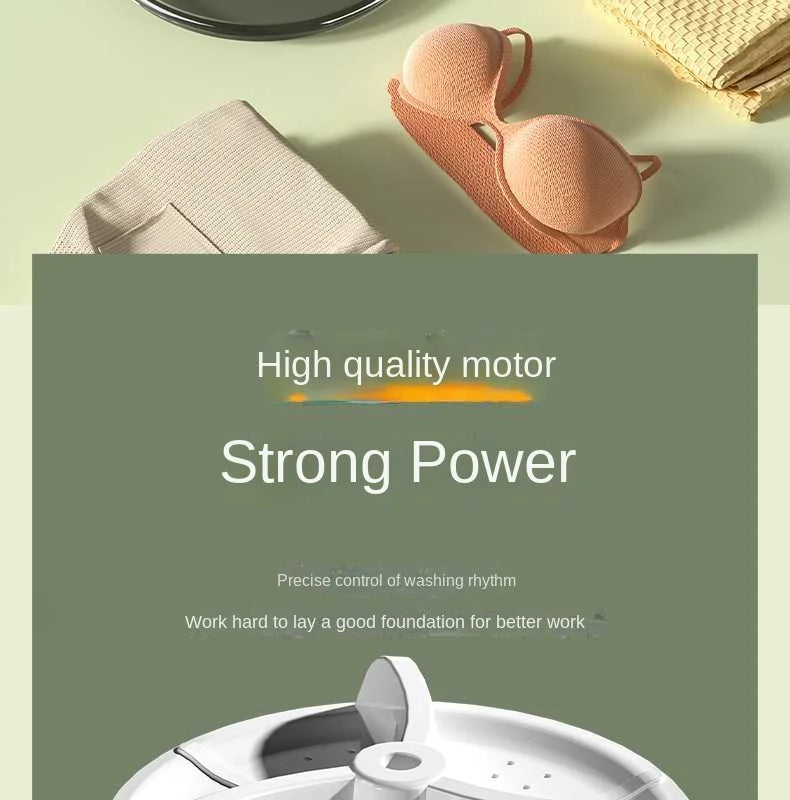 Foldable Mini Washing Machine Portable Mini Socks Underwear Panties Washing Machine Big Capacity 3 Models With Spinning Dry