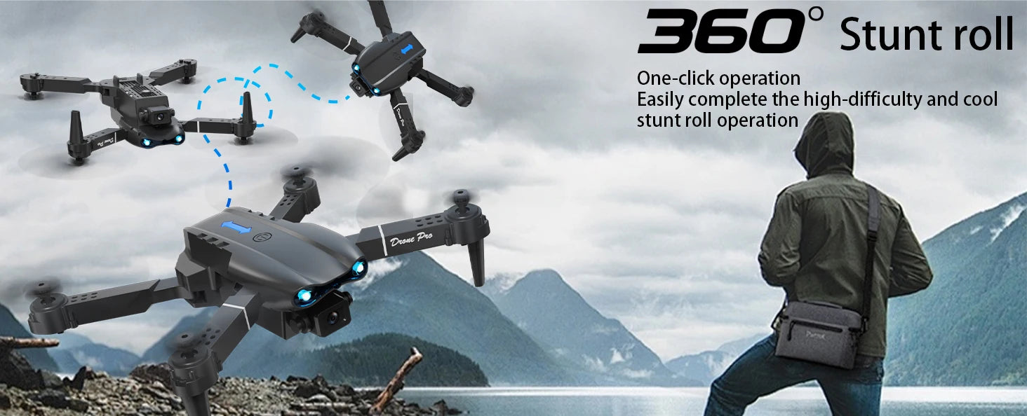 E99 Air Screen Control Drone Professional Wide RC Dron HD 4K Camera Foldable Helicopter Aircraft Quadcopter Drone Kid Gift Toys