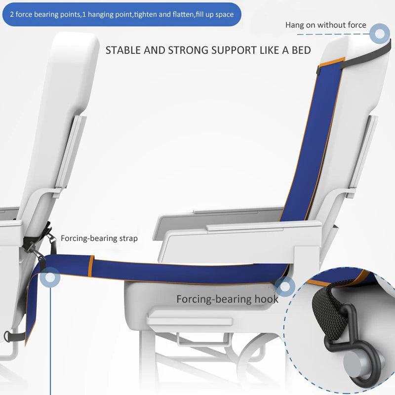 Portable Airplane Foot Rest Hammock in Plane High Speed Train Bus Car Adjustable Footrest Hanger Travel Children Sleep Hammocks