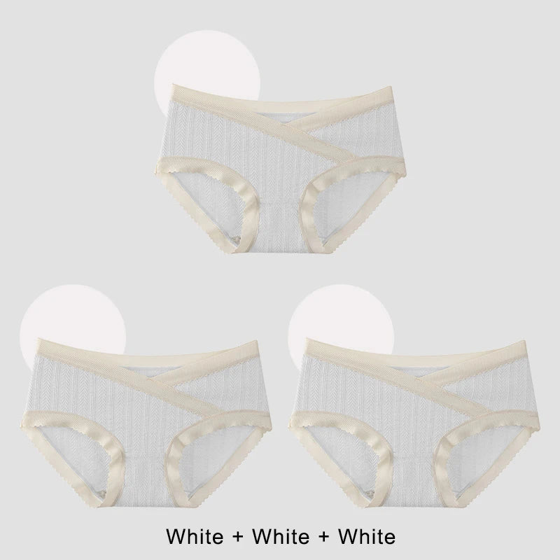 3PCS Soft Briefs V-shaped Abdominal Support Underpanties Pregnancy Childbirth Female Underwear Pregnant Woman Women's Panties