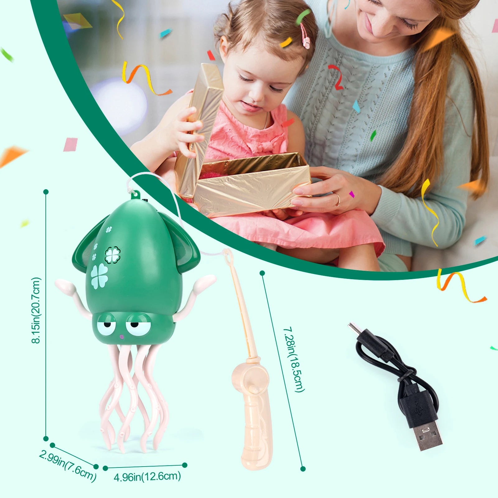 Kids Electronic Pet Toys Dancing Octopus&Duck Musical Penguin Baby Crawling Toys Toddler Interactive Toys Tummy Time Gifts