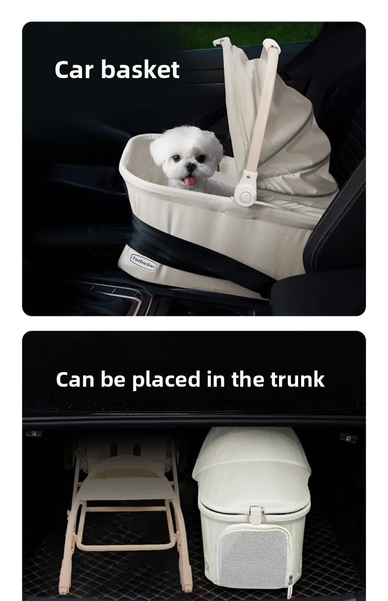 High-value Pet Stroller Lightweight and foldable Detachable Pet Stroller Car Pet Basket Outdoor Cat and Dog Travel Stroller