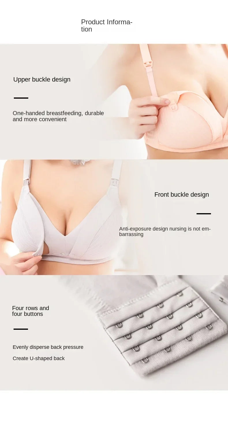 Maternity Nursing Bra Pregnant Women Mother Mama Open Breast Bra Cotton Wire Free Sleep Underwear Lactating Nursing Bralette