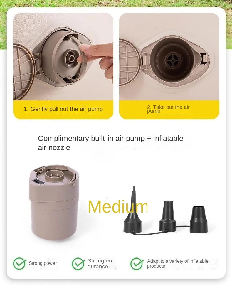 Outdoor Inflatable Sofa USB Rechargeable Portable Air Sofa, Music Festival Nap Camping Fully Automatic Inflatable Lounge Chair