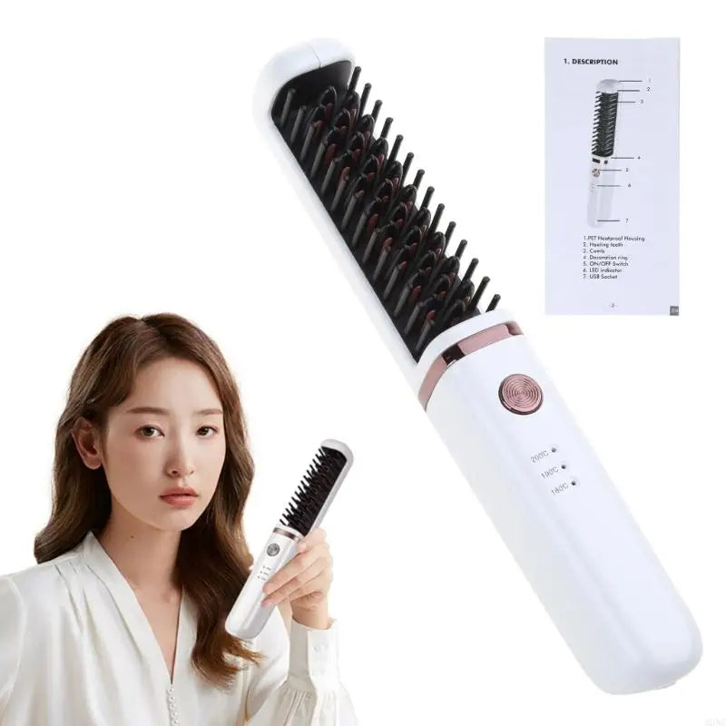 A0NC 2-in-1 Hot Air Spin Brush for Styling and Frizz Control, Negative Ionic Hair Dryer Brush, 3 Levels Temperature Control