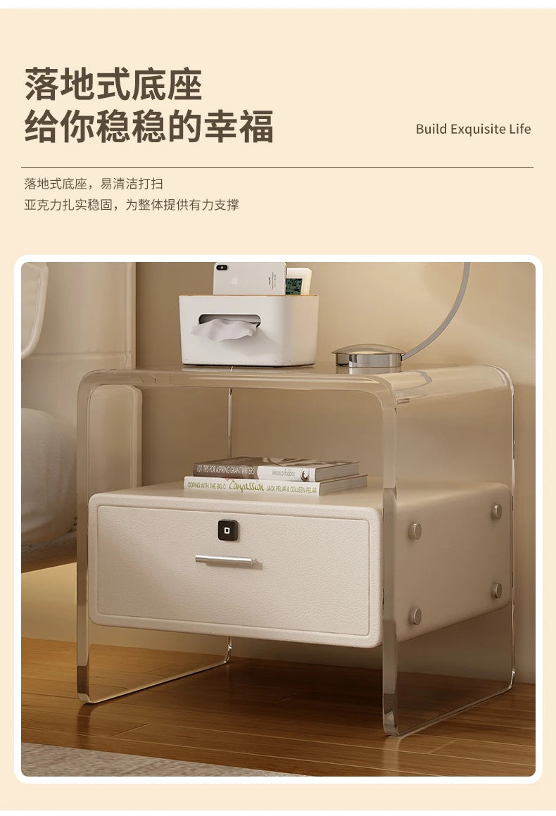 Acrylic Minimalist Nightstand Storage Trendy Drawer Simple Bedside Table Modern Simple Mesitaa De Noche Bedroom Furniture