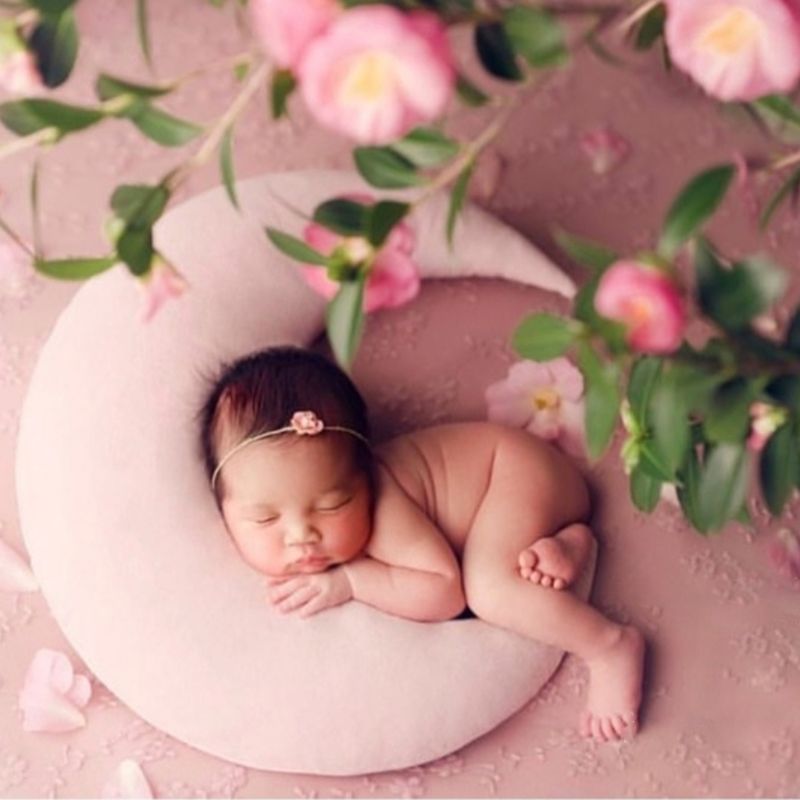 ❤️Newborn Photography Props Accessories Posing Crescent Pillow+Stars+Hat 6Pcs/Set Studio Baby Photo Decoration Moon Fotografia
