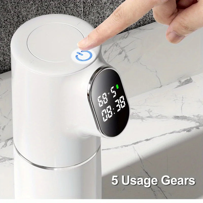 Automatic Soap Dispenser Touchless 320ml Foaming Soap Dispenser Smart Display USB Rechargeable Electric 5 Level Adjustable
