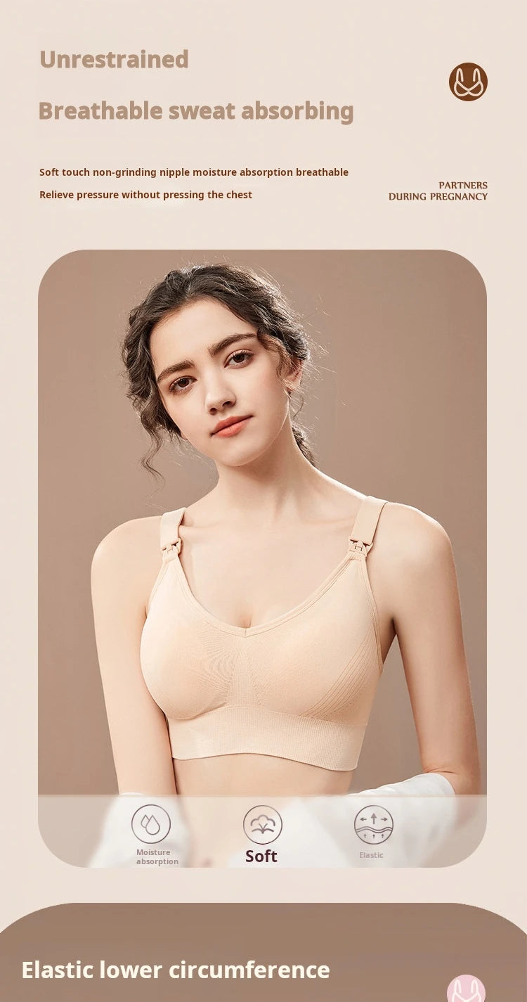 1pcs Maternity Nursing Bras Pregnant Women Skinny Breastfeeding Clothing Underwear  Female Breathable Push Up Bra