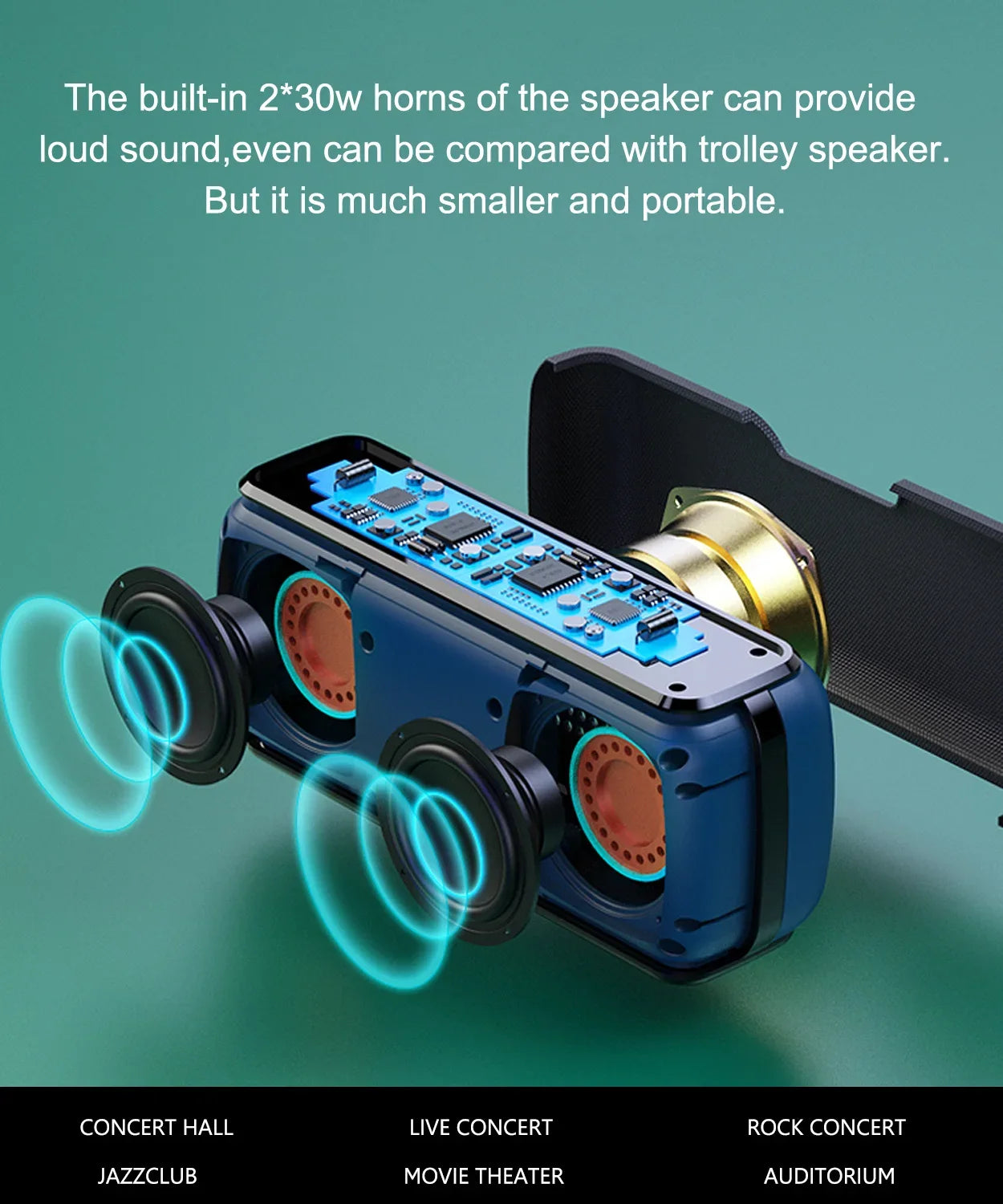 Xdobo X8 II 60W Portable Bluetooth-Compatible Speakers 6600mAh Bass Sound Box Wireless Waterproof TWS Boombox