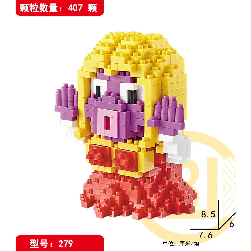 DIY Pokemon Blocks Small Cartoon Mini Building Block Pikachu Charizard Eevee Mewtwo Anime Assemble Action Model Dolls Toys