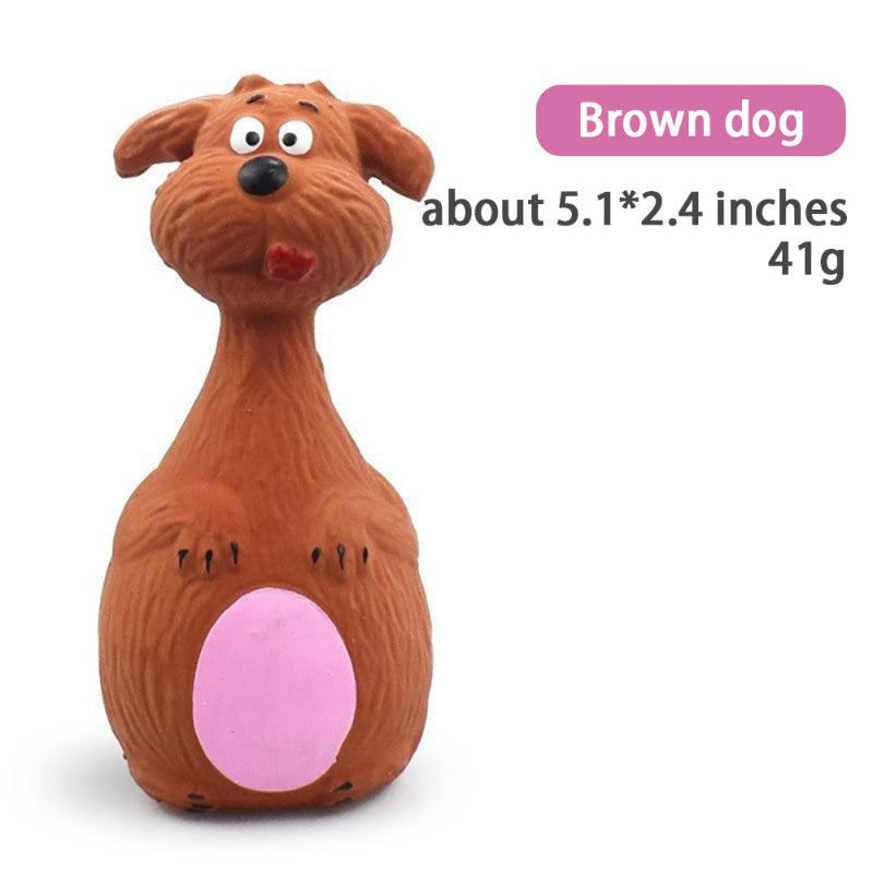 Dog Voice Toy Cartoon Shape Teddy Fadou Teeth Grinding Cleaning Plaything Rubber Anti Bite Training Pets Dogs Toys Pet Supplies