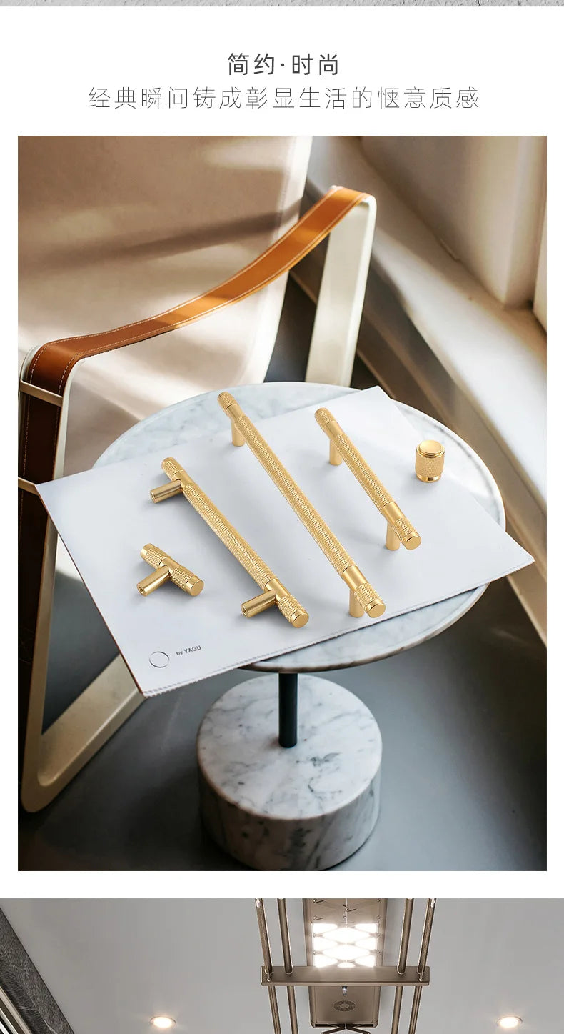 Black Gold Knurled Kitchen Cupboard Cabinet Storage Handles Closet T Bar Wardrobe Door Pulls Door Knobs Home Furniture Handles