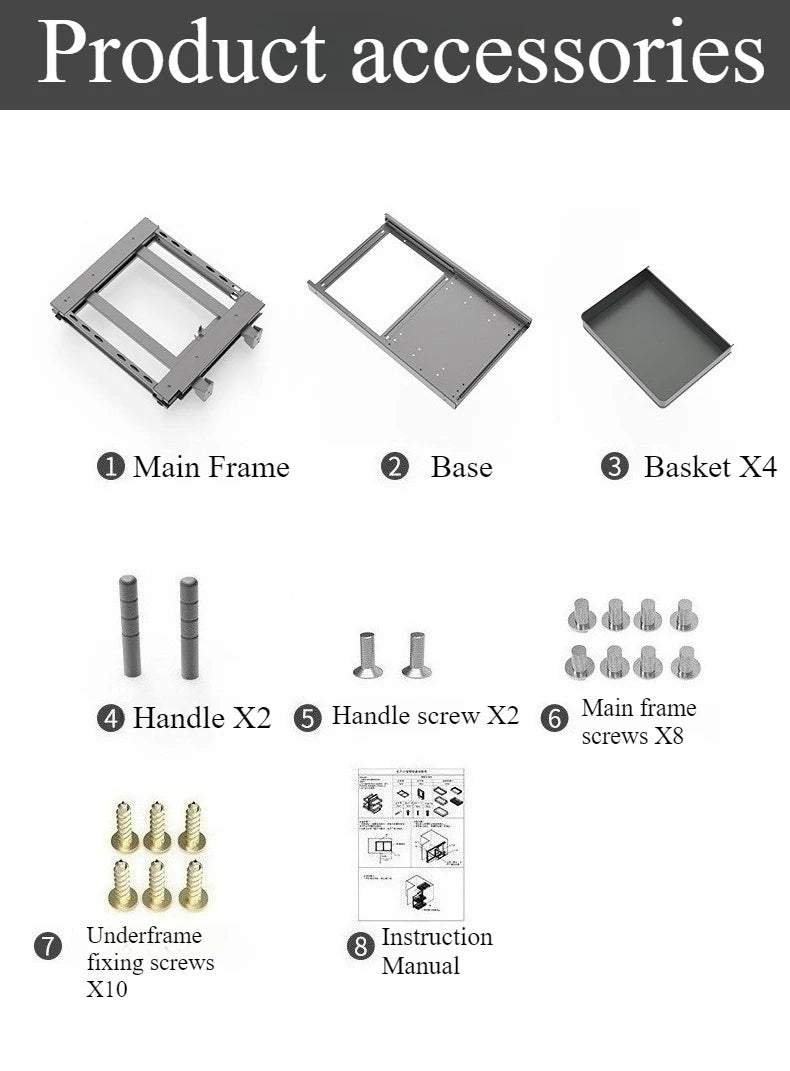 Sliding Kitchen Cabinet Storage Metal Cabinets Organizers Large Removable Spice Drawer Household Narrow Auxiliary Furniture