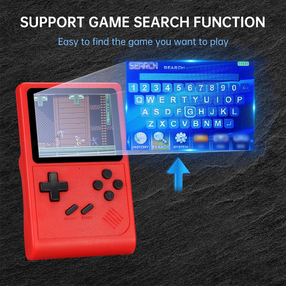 GB300 3.0 Inch Screen Handheld Game Console Player Video Game Console Built-in 6000 Game For SF/SFC/GB/GBA Support AV Output