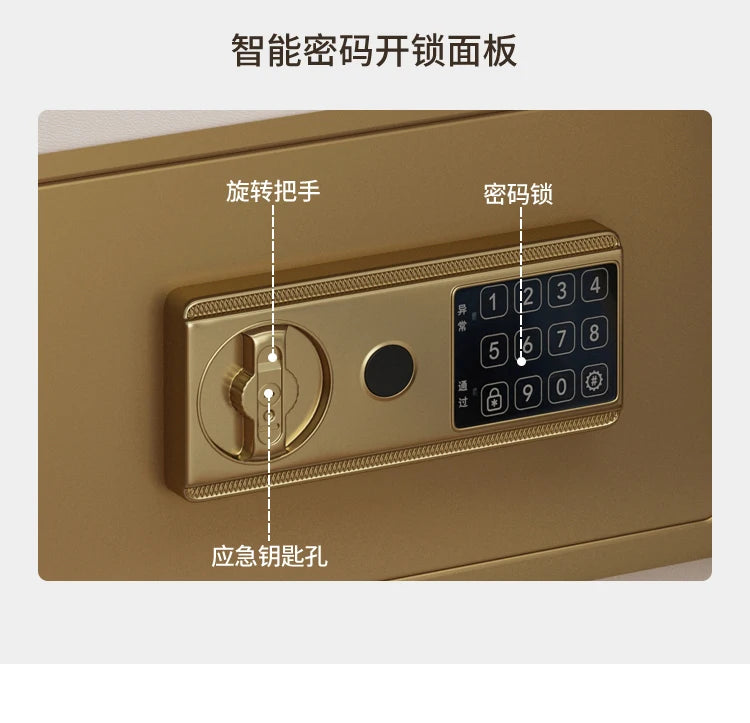 Safe Luxury Bedside Table With Lock Secret Compartment Glamour Metal Nightstands Designer Multifunctional Criado Mudo Furnitures