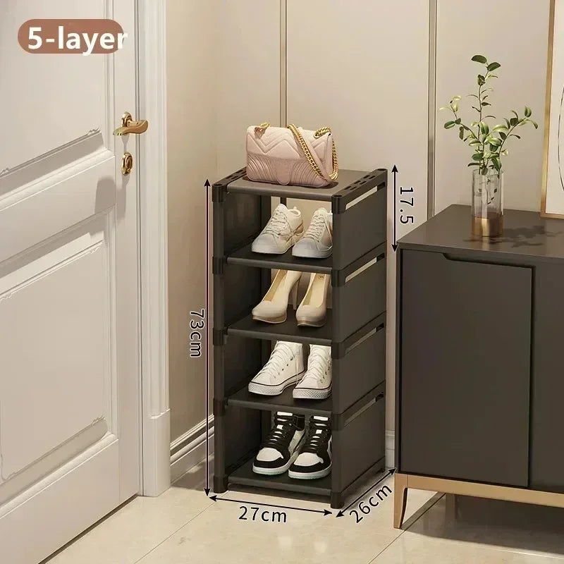 Multilayer Storage Cabinet for Doorway Shoe Shelf for Home Dustproof Shoe Organizer for Entryway Rental Apartment Easy Assembly