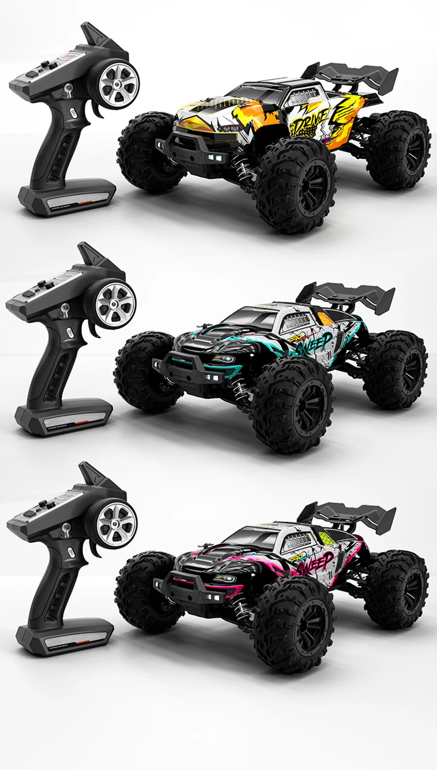 4WD 1:16 80KM/H Super Brushless 50KM/H Brushed RC Car 4x4 Off Road Remote Control High Speed Drift Racing Truck Toy Kids Adults