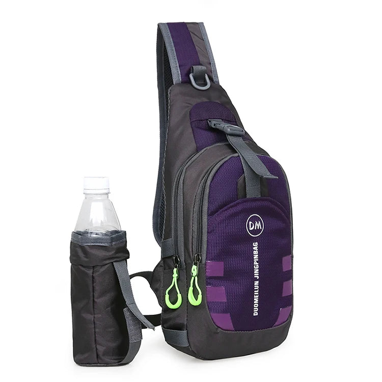 Men's leisure multifunctional chest bag, suitable for outdoor sports, cycling, and daily commuting, adjustable shoulder bag, cro