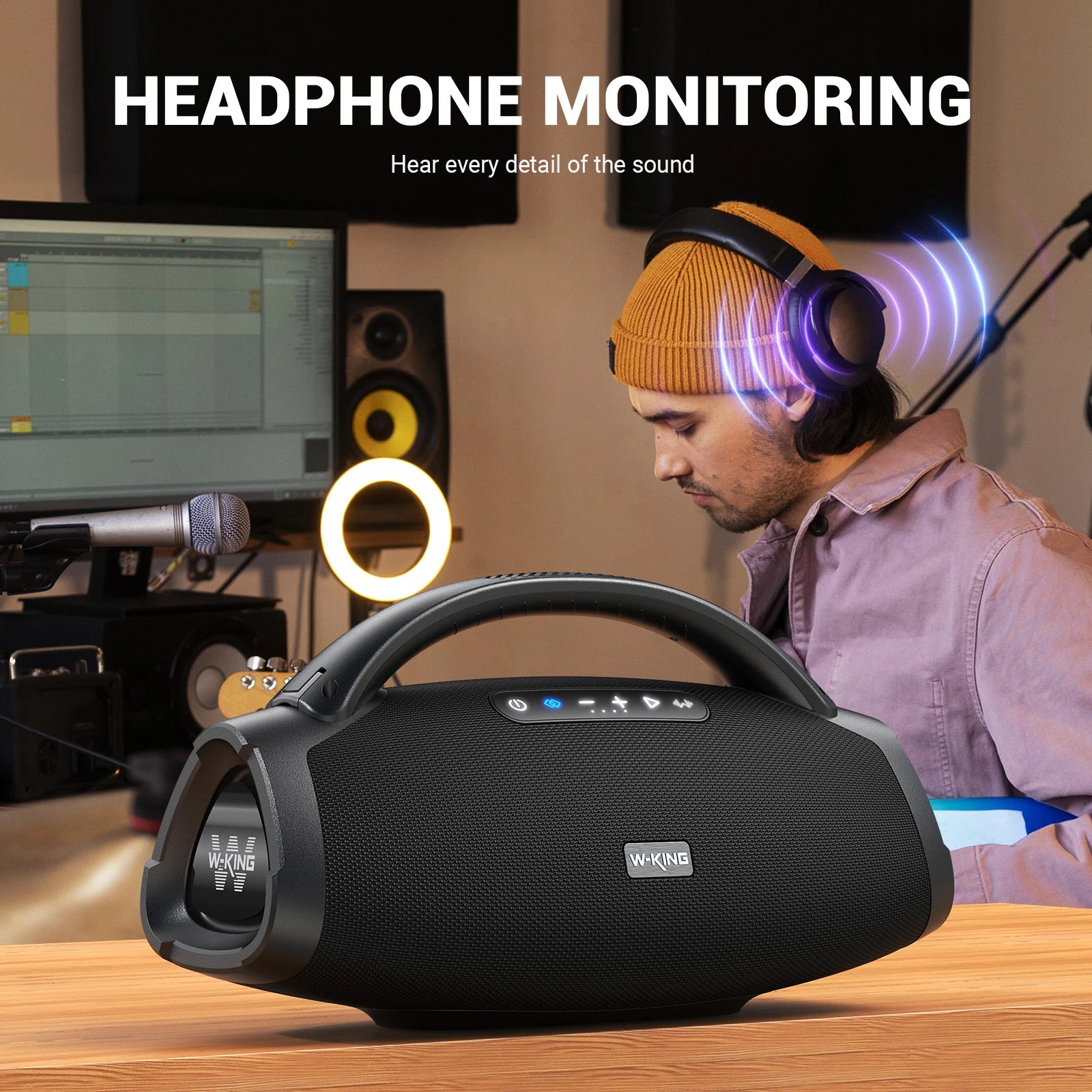 W-KING X20 Portable Bluetooth Speaker 200W RMS Outdoor Wireless Speaker IPX7 Waterproof Speaker Party Camping 24H Playtime