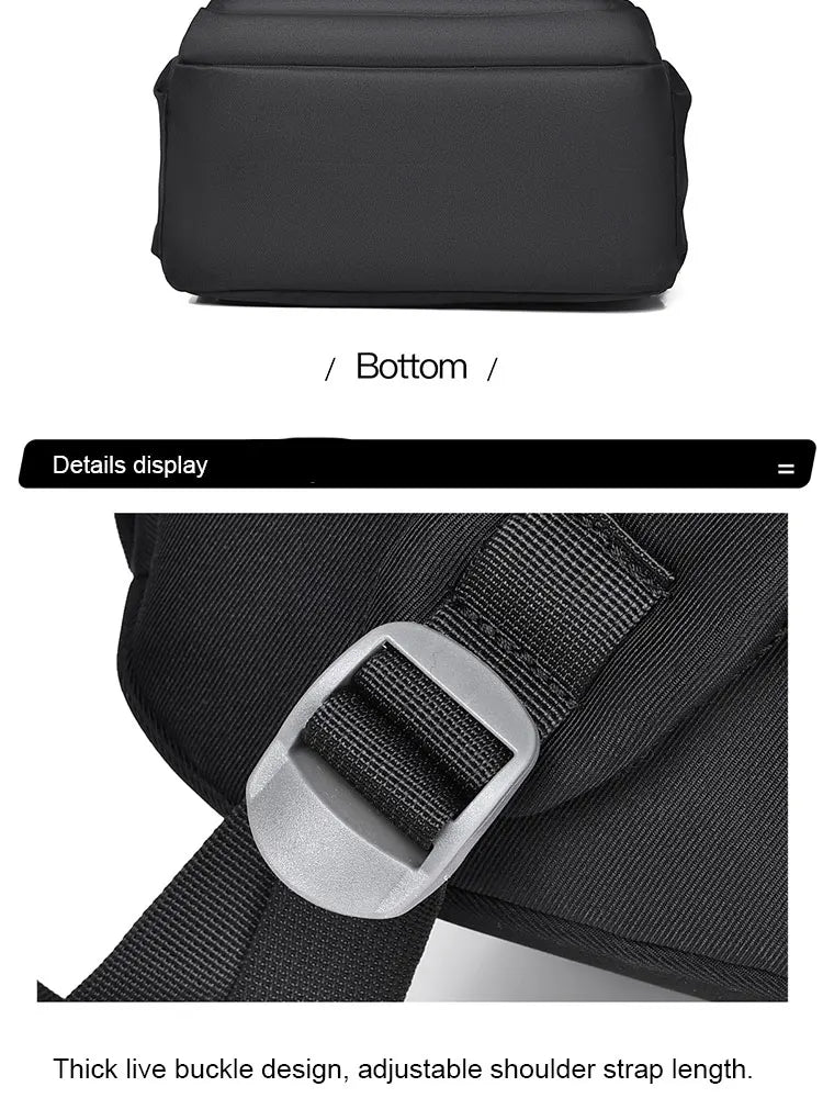 A Multi-layer Waterproof And Stylish Backpack Oxford Large-capacity Simple Commuter Out-of-town Student Backpack