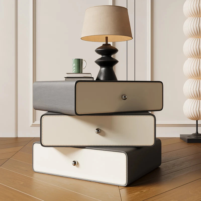 Luxury Storage Bedside Table Bedroom Mobile Cabinets Librero Unique Organizer Nightstand Wood Mesitas De Noche Hotel Furniture