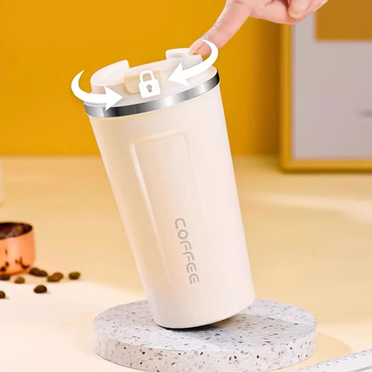 WORTHBUY 510ML 304 Stainless Steel Thermos Water Cup Portable Tumbler Leak-proof Drinkware Double Wall Insulated Coffee Mug