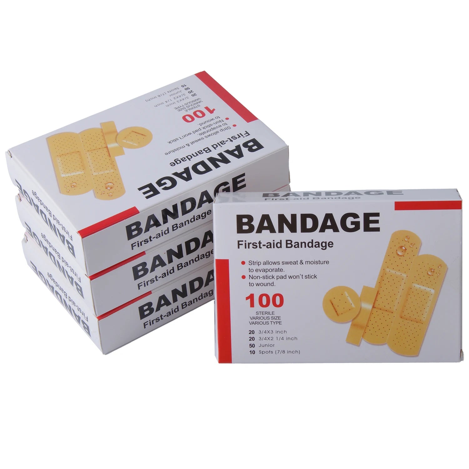 100pcs/set Baby Bandage Waterproof Breathable Adhesive Plaster Hemostasis Wound Sticker Dressing Band Aid Banditas for Children