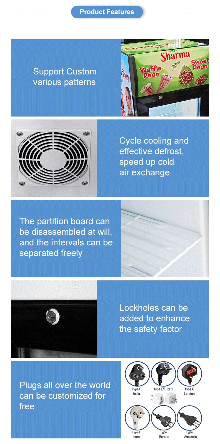 Vanace Compact Refrigerator 35 Liter Mini Bar Beverage Cooler Milk Small Fridge With LED Light