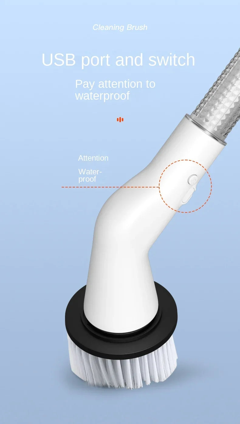 New Style Electric Cleaning Brush 5 in 1 Electric Multi-functional Home USB Automatic Cleaning Brush for Kitchen & Bathroom