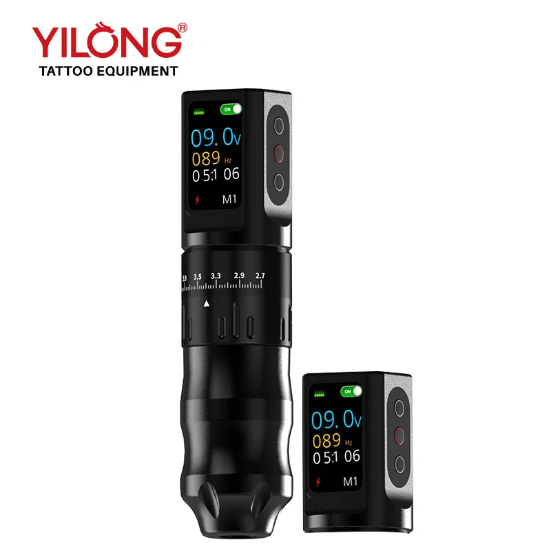 YILONG Professional Wireless Tattoo Power Pen Tattoo Machine  Adjustable Stroke 2.7mm-4.5mm Tattoo Gun For Body Art