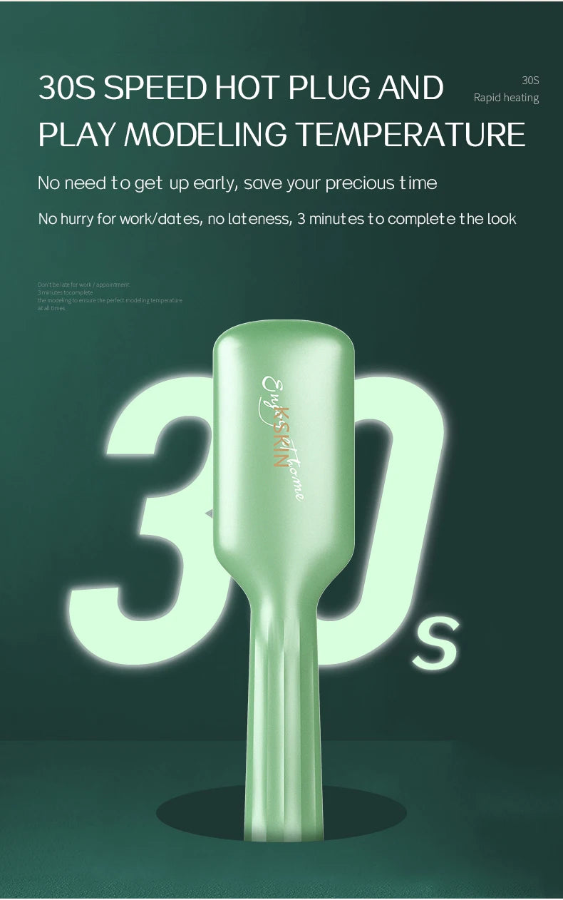 KSKIN Top Hot Sale Hair Straightener 2 in 1 Mini Brush Multifunctional Professional Hair Flat Iron Hair Comb