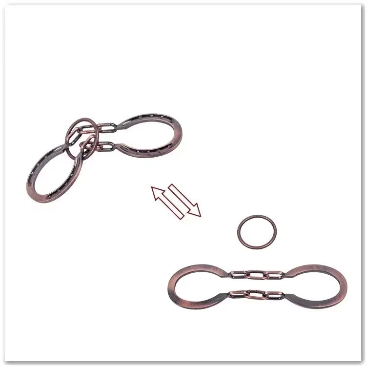 Creative Classic IQ Metal Brain Teaser Magic Baffling Puzzles Game Toys for Children Adults Funny Kids Gifts