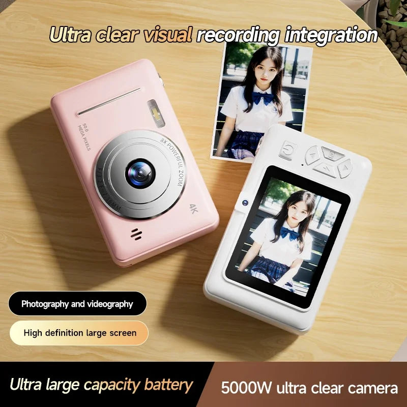 Xiaomi 4k Digital Camera Retro CCD Portable Camera 50 Million Pixels Auto Focus Entry-level Camera Dual Camera Flash Student CCD