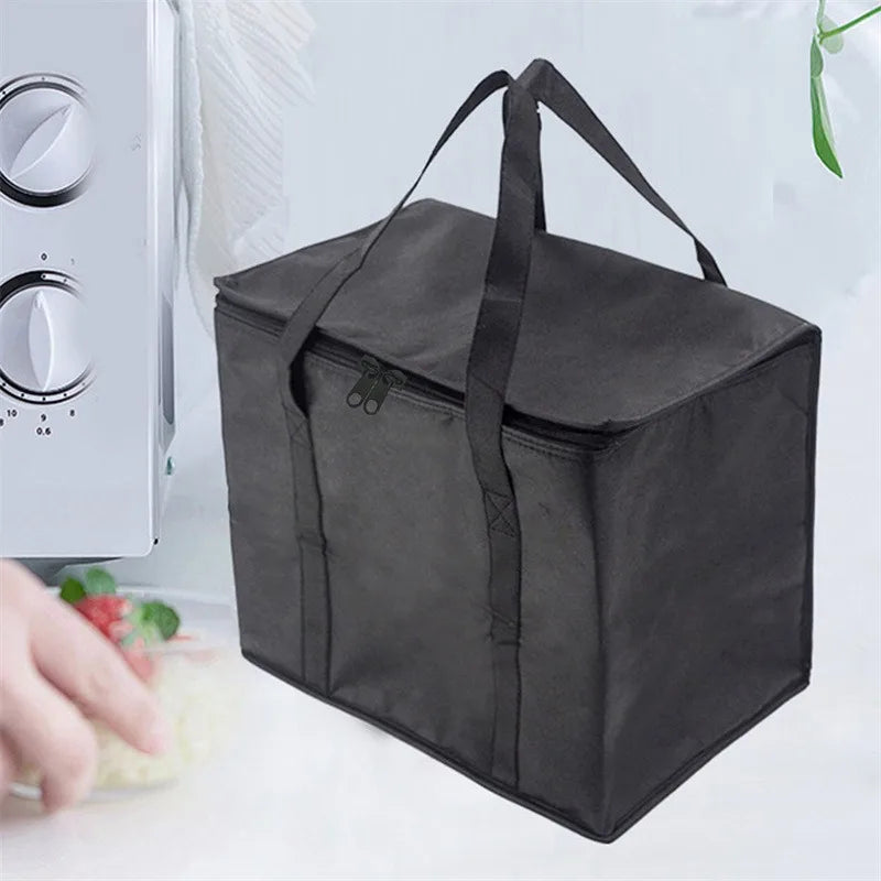 Insulated-Thermal Cooler Bag Insulation To Keep Cold Large Capacity Portable Lunch Bag Zip Picnic Camping Food Bag Grocery Bag