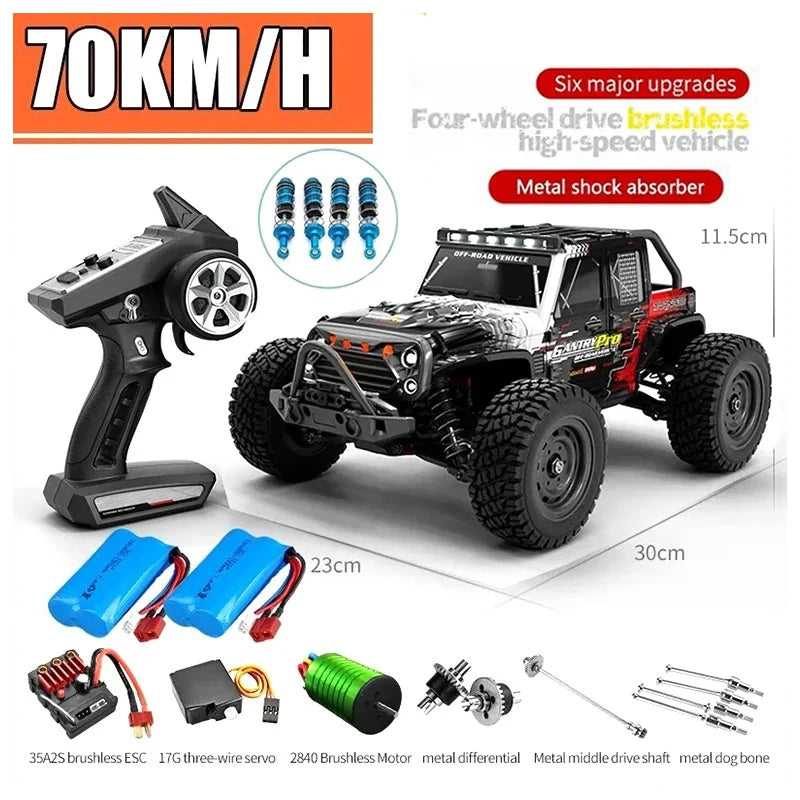 16103PRO 1:16 4WD RC Car with LED 2.4G Remote Control Cars 70KM/H High Speed Drift Monster Truck for Kids VS WLtoys 144001 Toys