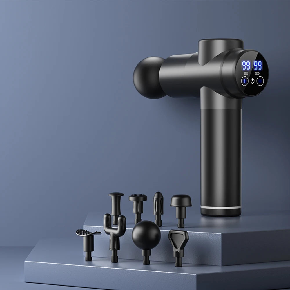 Massage Gun Muscle Relax Deep Tissue Massager Neck Massager Dynamic Vibrator Back Portable Handheld Display Fascia Gun Massage