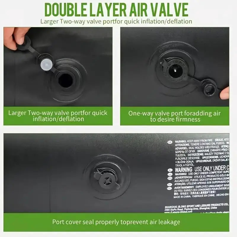 Outdoor Portable Inflatable Bed, Lounging Double Sofa, Folding Camping Inflatable Recliner, Flocking Outdoor Inflatable Sofa